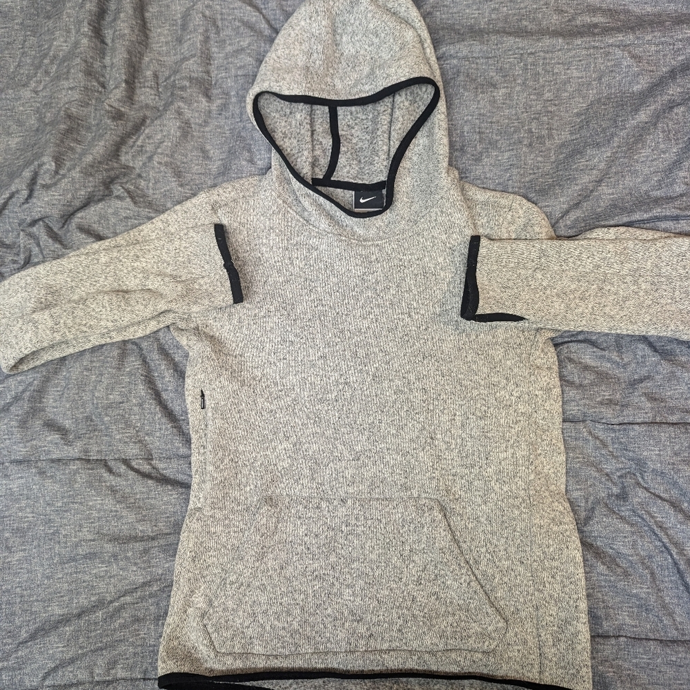 Nike Gray Therma-Fit Knit Hoodie Pullover Size Small